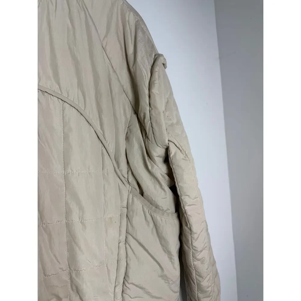 Free People Movement Priscilla Pullover in light beige quilted design Size M
